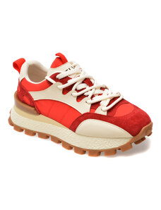 Pantofi sport FLAVIA PASSINI rosii, 6073, din material textil