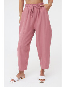 Laluvia Pale Pink Pocket Ayrobin Baggy Trousers