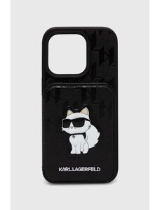 Karl Lagerfeld Husă pentru telefon iPhone 15 Pro 6.1" culoarea negru