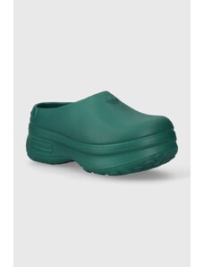 adidas Originals papuci Adifom Stan Mule W femei, culoarea verde, cu platforma, IE0481