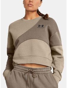 Under Armour Sweatshirt Essential Fleece Crop Crew-BRN - Women