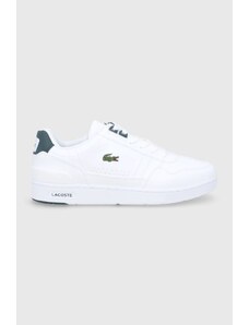 Lacoste Pantofi T-Clip culoarea alb, cu toc plat