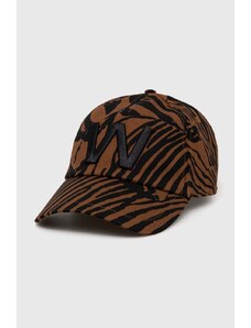 Weekend Max Mara șapcă culoarea maro, cu model 2415570000000