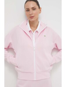 Guess bluza MYLAH femei, culoarea roz, cu imprimeu, V4GQ02 KBFB2