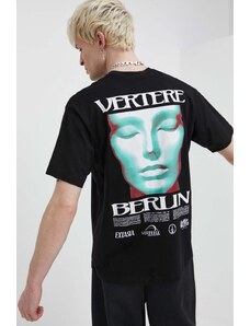 Vertere Berlin tricou din bumbac SLEEPWALK culoarea negru, cu imprimeu, VER T238