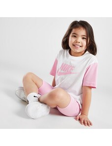 Nike Set (G)Cblk Tee/sht Wht/pnk G Copii Îmbrăcăminte Nike 36L933-AAH Alb
