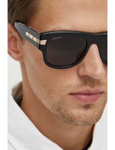 Gucci ochelari de soare barbati, culoarea negru, GG1517S