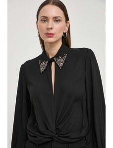 Liu Jo bluza femei, culoarea negru, cu imprimeu