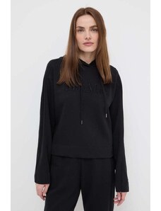 Max Mara Leisure bluză femei, culoarea negru, cu glugă, imprimeu 2416920000000