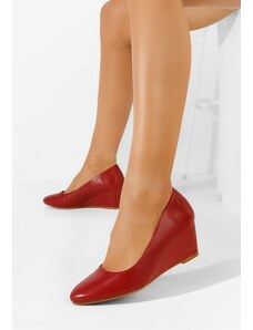 Zapatos Pantofi cu platforma Cutiara rosii