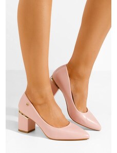 Zapatos Pantofi cu toc gros eleganti Nelia roz