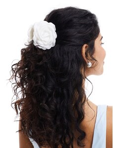 SUI AVA bridal corsage hair claw clip in white