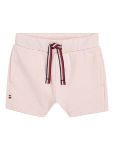 Tommy Hilfiger pantaloni scurti bebe culoarea roz, neted