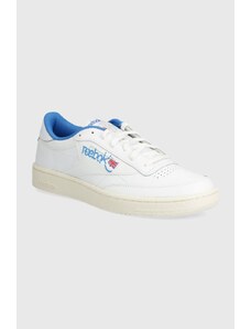 Reebok Classic sneakers din piele Club C 85 culoarea alb, 100074476