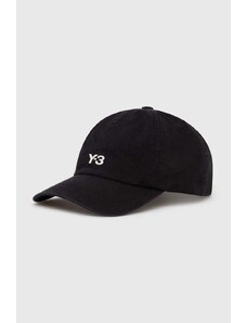 Y-3 șapcă de baseball din bumbac Dad Cap culoarea negru, cu imprimeu, IN2391