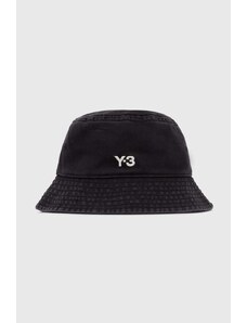 Y-3 palarie din bumbac Bucket Hat culoarea negru, bumbac, IX7000