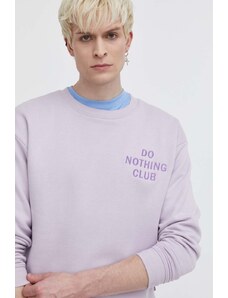 On Vacation bluza Do Nothing Club culoarea violet, cu imprimeu, OVC LDS10