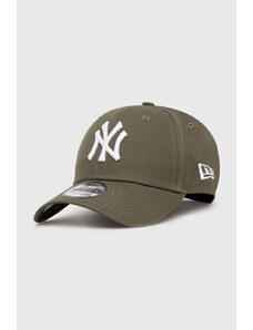 New Era șapcă de baseball din bumbac 9Forty New York Yankees culoarea verde, cu imprimeu, 60435138