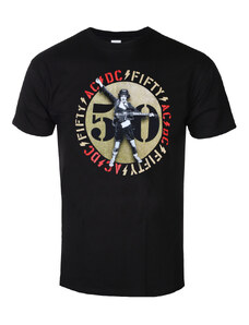 Tricou stil metal bărbați AC-DC - Fifty Angus Emblem Black - NNM - 50637800