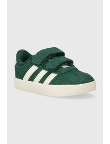 adidas sneakers de piele întoarsă pentru copii VL COURT 3.0 CF I culoarea verde
