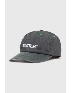 Butter Goods șapcă de baseball din bumbac Rounded Logo 6 Panel Cap culoarea verde, cu imprimeu, BGQ1247004