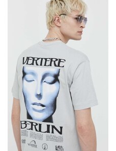 Vertere Berlin tricou din bumbac SLEEPWALK culoarea gri, cu imprimeu, VER T238