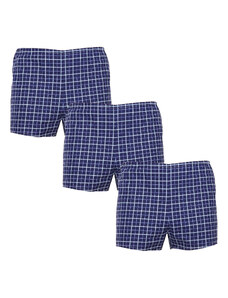 3PACK pantaloni scurți clasici pentru bărbați Foltýn oversized albastru (3xKN79) 5XL