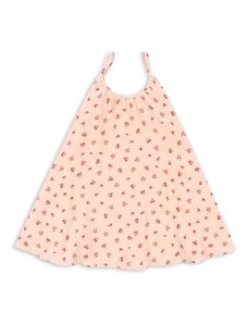 Konges Sløjd rochie din bumbac pentru copii culoarea roz, mini, evazati