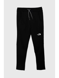 The North Face pantaloni de trening pentru copii NEVER STOP PANT culoarea negru, cu imprimeu