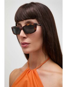 Saint Laurent ochelari de soare femei, culoarea maro, SL 658