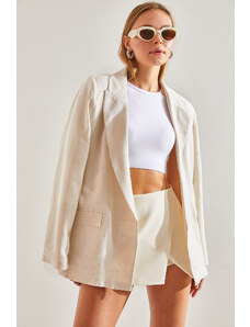 Bianco Lucci Women's Sleeve Detailed Blazer Jacket