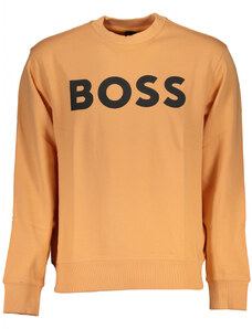 Hugo Boss Bluza barbati fara fermoar cu croiala Regular fit si imprimeu cu logo portocaliu