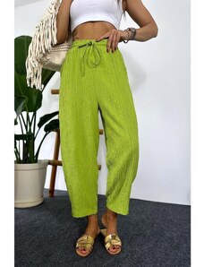 Laluvia Seersucker Shalwar Trousers with Side Pockets