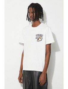 Kenzo tricou din bumbac Gots Tiger Varsity Slim T-Shirt barbati, culoarea alb, cu imprimeu, FE55TS1864SG.02