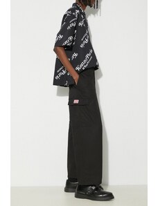 Kenzo pantaloni de bumbac Cargo Workwear Pant culoarea negru, cu fason cargo, FE55PA2429DL.99