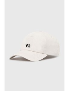 Y-3 șapcă de baseball din bumbac Dad Cap culoarea bej, cu imprimeu, IN2390