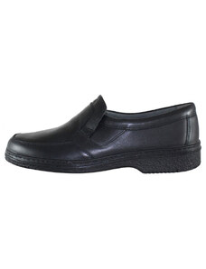 Pantofi barbati, Otter, OT27850-01-N-Negru, casual, piele naturala, cu talpa joasa, negru (Marime: 40)