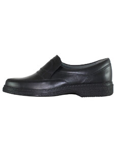 Pantofi barbati, Otter, OT27824-01-N-Negru, casual, piele naturala, cu talpa joasa, negru (Marime: 40)