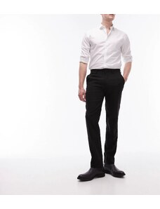 ASOS Pantaloni stretch slim texturati, negru, M