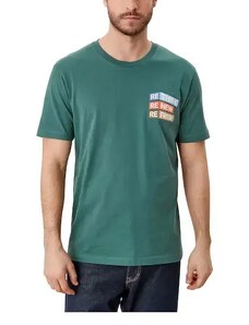 s.Oliver Tricou basic din bumbac, verde
