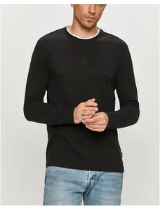 Calvin Klein Bluza cu maneca lunga si logo, negru