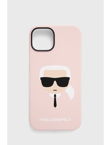 Karl Lagerfeld husa pentru telefon iPhone 14 6,1" culoarea roz