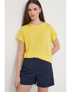 North Sails tricou din bumbac femei, culoarea galben, 093372