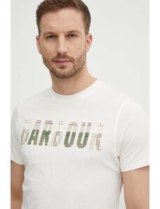Barbour tricou din bumbac barbati, culoarea bej, cu imprimeu
