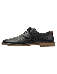 Pantofi barbati, Rieker, 13427-00-Negru, casual, piele naturala, cu toc, negru (Marime: 44)