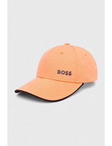 BOSS Green șapcă de baseball din bumbac culoarea gri, uni 50505834
