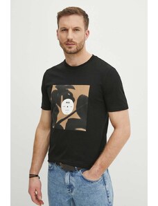 BOSS tricou din bumbac bărbați, culoarea negru, cu imprimeu 50512132