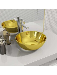 OrlandoKids Chiuveta de baie, auriu, 28 x 10 cm, ceramica