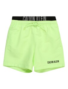 Calvin Klein Swimwear Șorturi de baie 'Intense Power' verde limetă / negru / alb