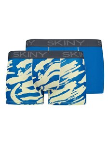 Skiny Boxeri fildeş / albastru / gri / negru